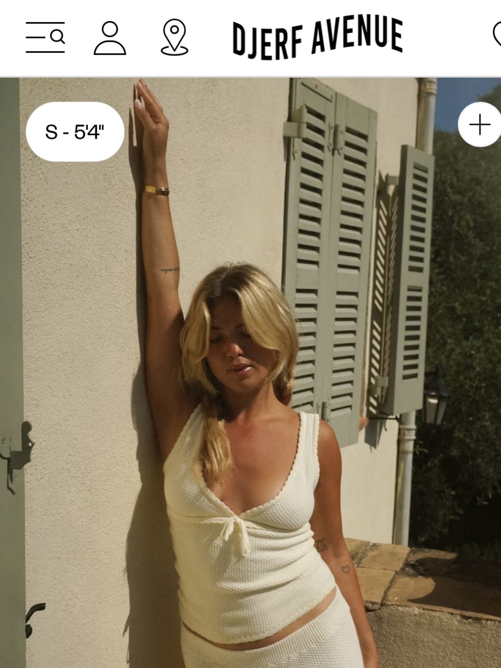 Djerf Avenue Amorini Cream Tank Top